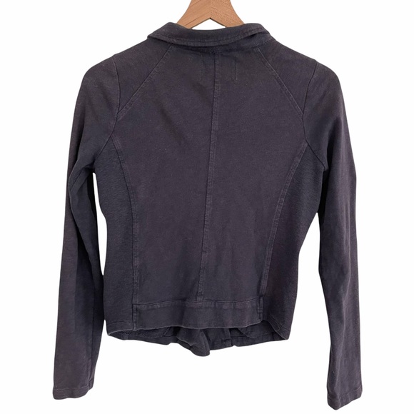 Hi-Line Navy Cotton Moto Zip-Up Jacket Size M - Picture 2 of 4